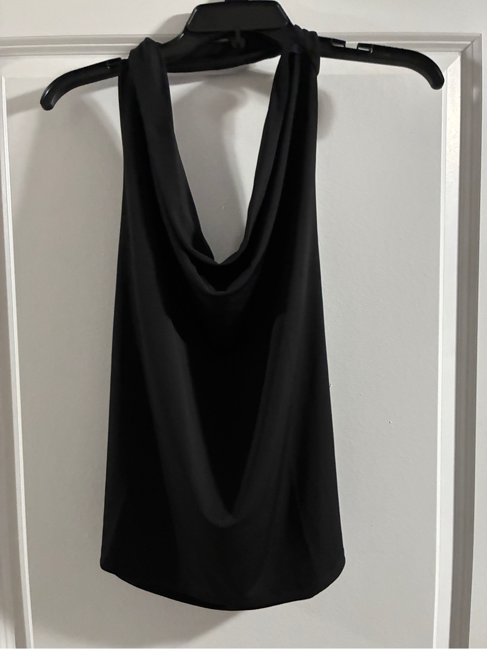 New York & Company Black Draped Cowl Neck Camisole